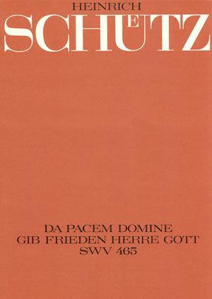 Heinrich Schütz: Da pacem, Domine - Noten | Carus-Verlag