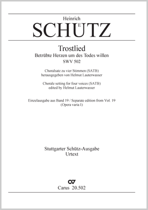 Heinrich Schütz: Trostlied - Noten | Carus-Verlag