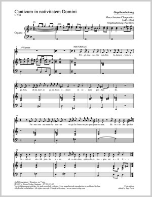 Canticum in nativitatem Domini Partition, Arrangement pour choeur et 1 orgue, In dieser Ausgabe / in this edition: Coro SSB, Org