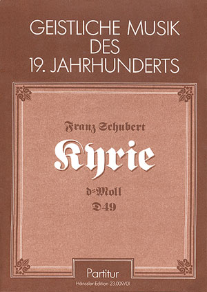 Franz Schubert: Kyrie for a Mass in D minor - Sheet music | Carus-Verlag