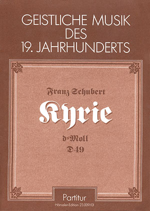 Kyrie für eine Messe in d Dirigierpartitur