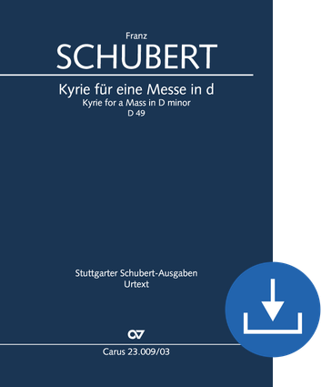 Kyrie für eine Messe in d Klavierauszug digital, auch Chorpartitur, PDF-Datei