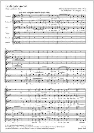 Charles Villiers Stanford: Beati quorum via - Noten | Carus-Verlag