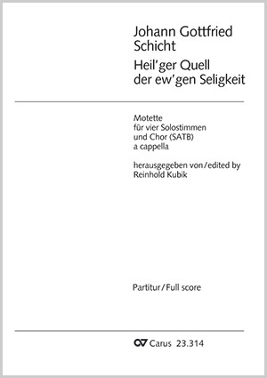 Heil'ger Quell der ew'gen Seligkeit Partition, Première édition