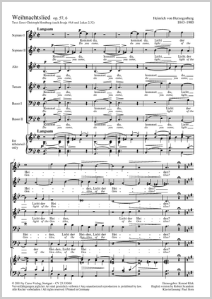 Heinrich von Herzogenberg: Weihnachtslied - Noten | Carus-Verlag