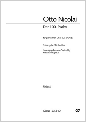 Der 100. Psalm Partitur, Erstausgabe