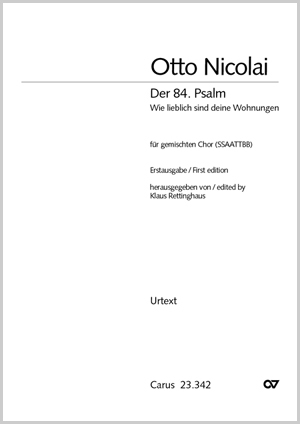 Der 84. Psalm Partitur, Erstausgabe