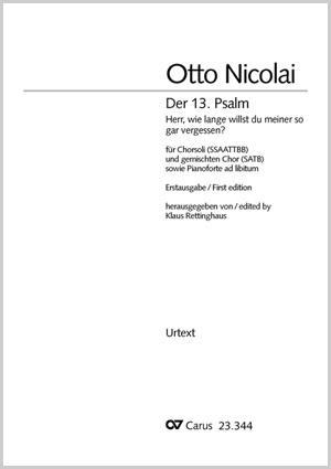 Der 13. Psalm Partitur, Erstausgabe