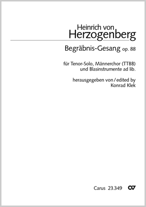 Heinrich von Herzogenberg: Begräbnis-Gesang - Partition | Carus-Verlag