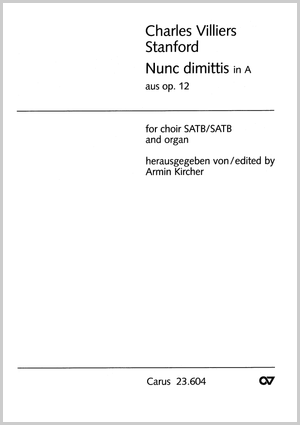 Nunc dimittis en la majeur extrait de : op. 12 Partition