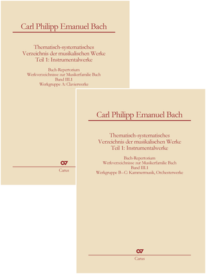 Bach-Repertorium III/1: Carl Philipp Emanuel Bach Thematisch-systematisches Verzeichnis der musikalischen Werke Buch, 2 Bände