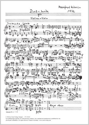 Duo-Suite Partitur, leihweise