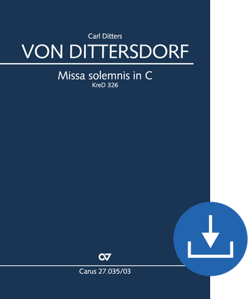 Missa solemnis in C Vocal score digital (download), pdf file