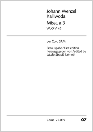 Missa a 3 Partitur, Erstausgabe