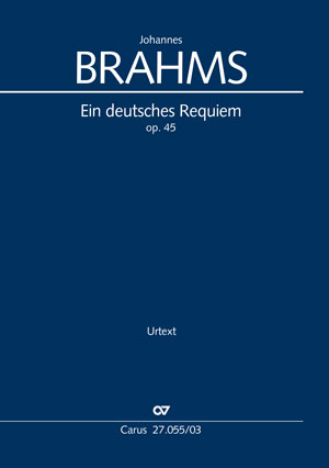 Johannes Brahms: Un Requiem allemand - Partition | Carus-Verlag