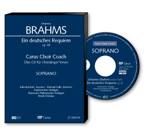 Johannes Brahms: Un Requiem allemand - CD, Choir Coach, multimedia | Carus-Verlag