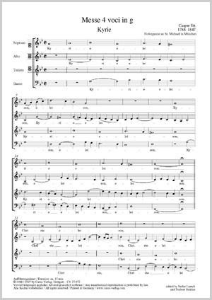 Messe 4 voci in g Partitur