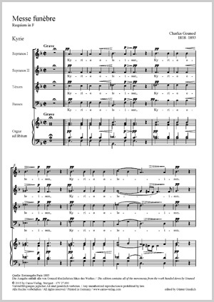 Charles Gounod: Messe funèbre - Partition | Carus-Verlag