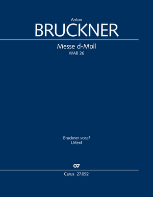 Messe d-Moll Dirigierpartitur, Vorwort auf Dt. und Engl.