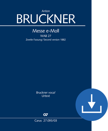 Mass in E minor 2nd version 1882 Vocal score digital (download), pdf file