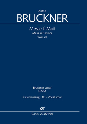 Anton Bruckner: Mass in F minor - Sheet music | Carus-Verlag
