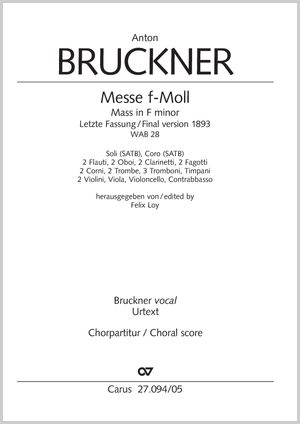 Anton Bruckner: Messe f-Moll - Noten | Carus-Verlag