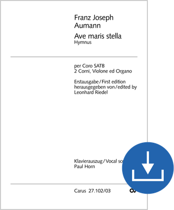 Ave maris stella Vocal score digital (download), pdf file