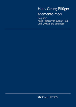 Hans Georg Pflüger: Requiem Memento mori - Noten | Carus-Verlag