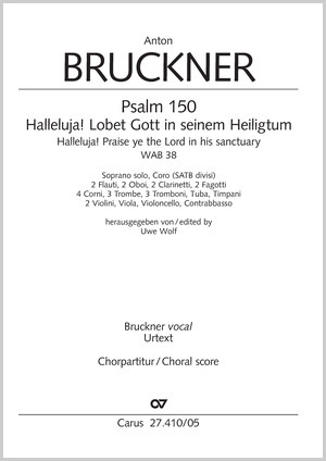 Anton Bruckner: Psalm 150: Halleluja! Lobet den Herrn in seinem Heiligtum - Noten | Carus-Verlag