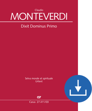 Dixit Dominus Primo aus: Selva morale et spirituale Vocal score digital (download), pdf file