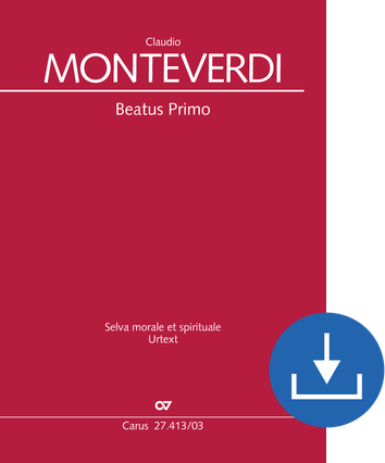 Beatus Primo aus: Selva morale et spirituale Vocal score digital (download), pdf file