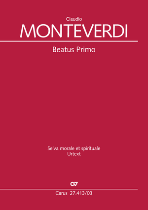 Beatus Primo aus: Selva morale et spirituale Vocal score