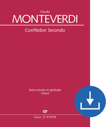 Confitebor Secondo aus: Selva morale et spirituale Vocal score digital (download), pdf file