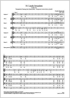 Thumbnail: Claudio Monteverdi: Lauda Jerusalem. Transponierte Fassung