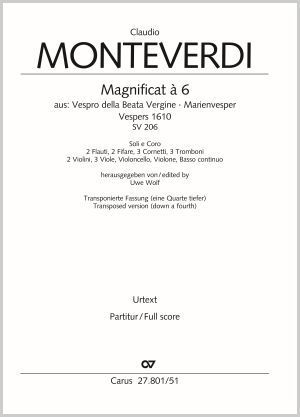 Claudio Monteverdi: Magnificat. Transponierte Fassung