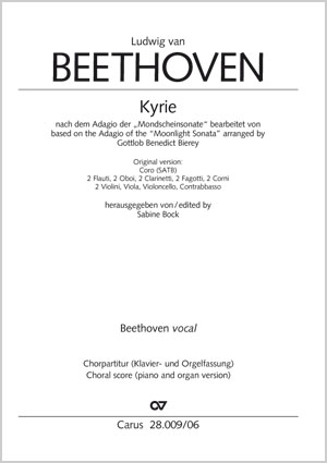 Ludwig van Beethoven: Kyrie nach dem Adagio der Mondscheinsonate. Orgelbearbeitung - Noten | Carus-Verlag