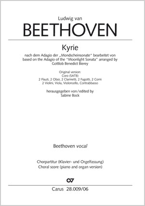 Ludwig van Beethoven / Gottlob Benedict Bierey (arr.) / Andreas Gräsle (arr.): Kyrie nach dem Adagio der „Mondscheinsonate“ - Noten | Carus-Verlag