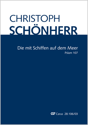 Die mit Schiffen auf dem Meer (Psalm 107) Klavierauszug, Vorwort auf Dt. und Engl.
