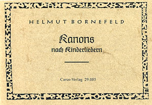 Helmut Bornefeld: Kanons nach Kinderliedern - Noten | Carus-Verlag