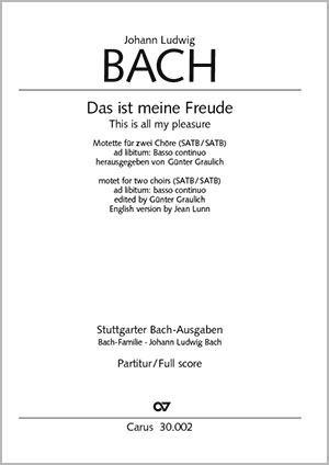 Das ist meine Freude Motette Partitur, deutsch/englisch, Coro SATB/SATB, Bc