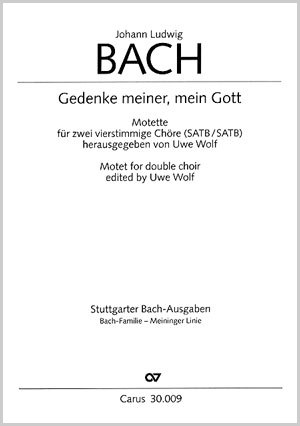 Gedenke meiner, mein Gott Motette Partitur
