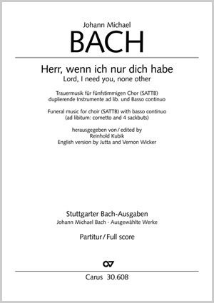 Johann Michael Bach: Herr, wenn ich nur dich habe - Noten | Carus-Verlag