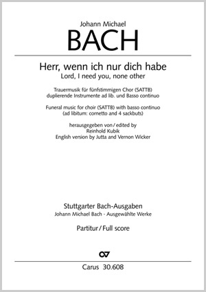 Herr, wenn ich nur dich habe Partitur