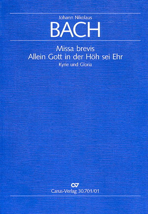 Johann Nikolaus Bach: Missa brevis - Partition | Carus-Verlag