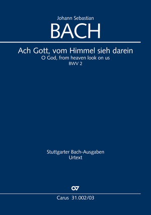 Ach Gott, vom Himmel sieh darein Kantate zum 2. Sonntag nach Trinitatis Klavierauszug, Vorwort auf Dt. und Engl.
