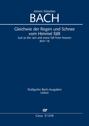 Gleichwie der Regen und Schnee vom Himmel fällt Cantate pour le dimanche Sexagesimae (version de Leipzig) Conducteur