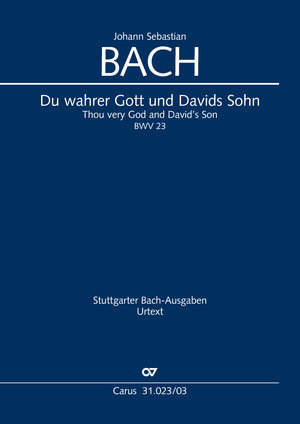 Du wahrer Gott und Davids Sohn Cantate pour le dimanche Estomihi (version en do mineur) Réduction piano-chant