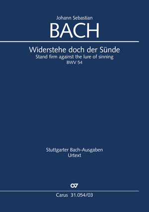 Stand firm against the lure of sinning Cantata for Oculi Vocal score