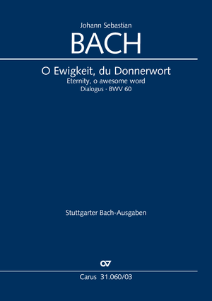 Eternity, O awesome word Cantata for the 24th Sunday after Trinity Vocal score