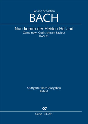 Johann Sebastian Bach: Nun komm der Heiden Heiland - Partition | Carus-Verlag